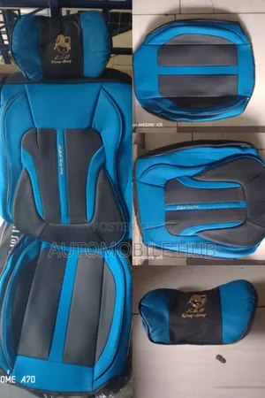 Car Leather Seat Covers - Blue and Black Car Seat Cover