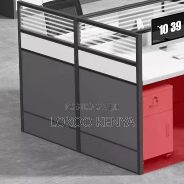 Office Workstation : 4-Way Team Workstation Desk - thumbnail 5
