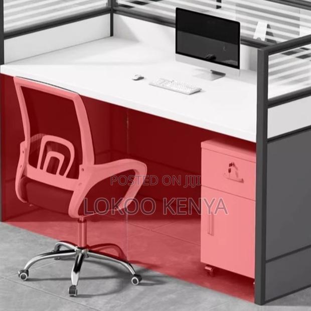 Office Workstation : 4-Way Team Workstation Desk - thumbnail 6