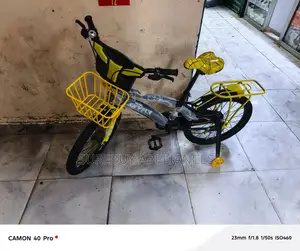 Kids Bicycle With Basket Training Wheels – Durable