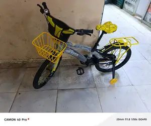 Kids Bicycle With Basket Training Wheels – Durable
