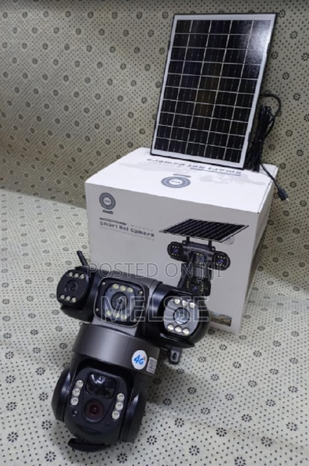3-Lens 4g Solar Security Camera V380 Pro Outdoor PTZ