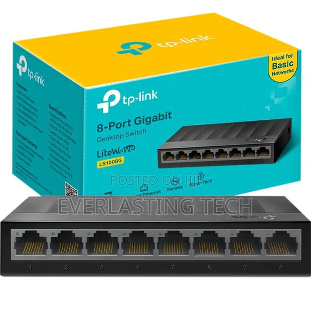 Tp-Link 8-Portmbps Gigabit Desktop Switch - Tl-Ls1008g - thumbnail 2