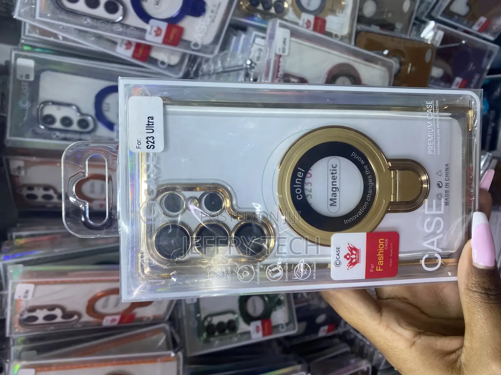 Hikbuis Samsung Galaxy S23 Ultra 360 Rotatable Magsafe Clear Case