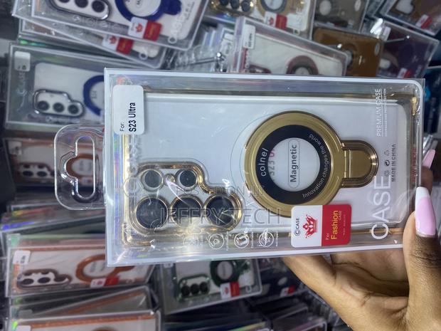 Hikbuis Samsung Galaxy S23 Ultra 360 Rotatable Magsafe Clear Case - main view