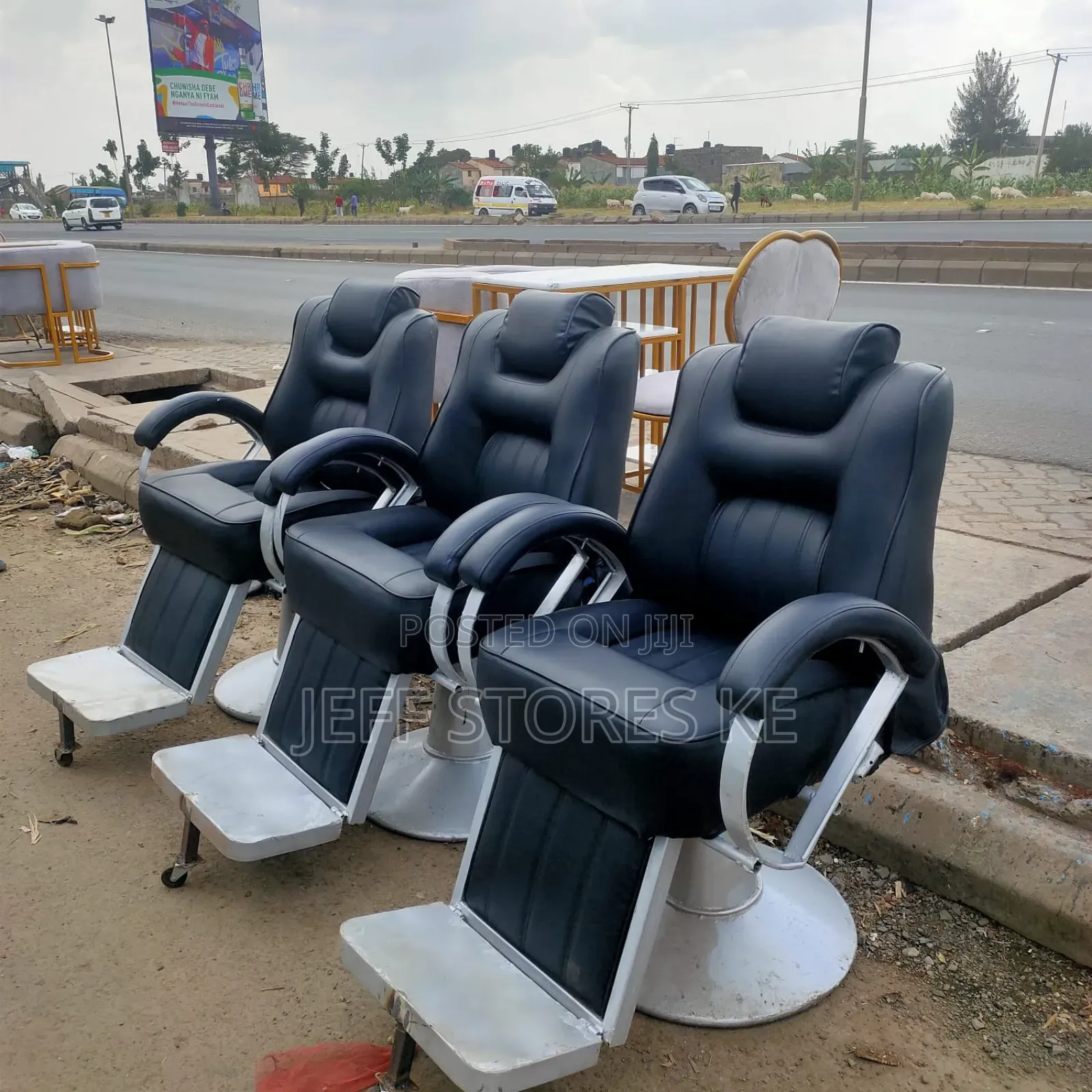 Silver Black Chairs