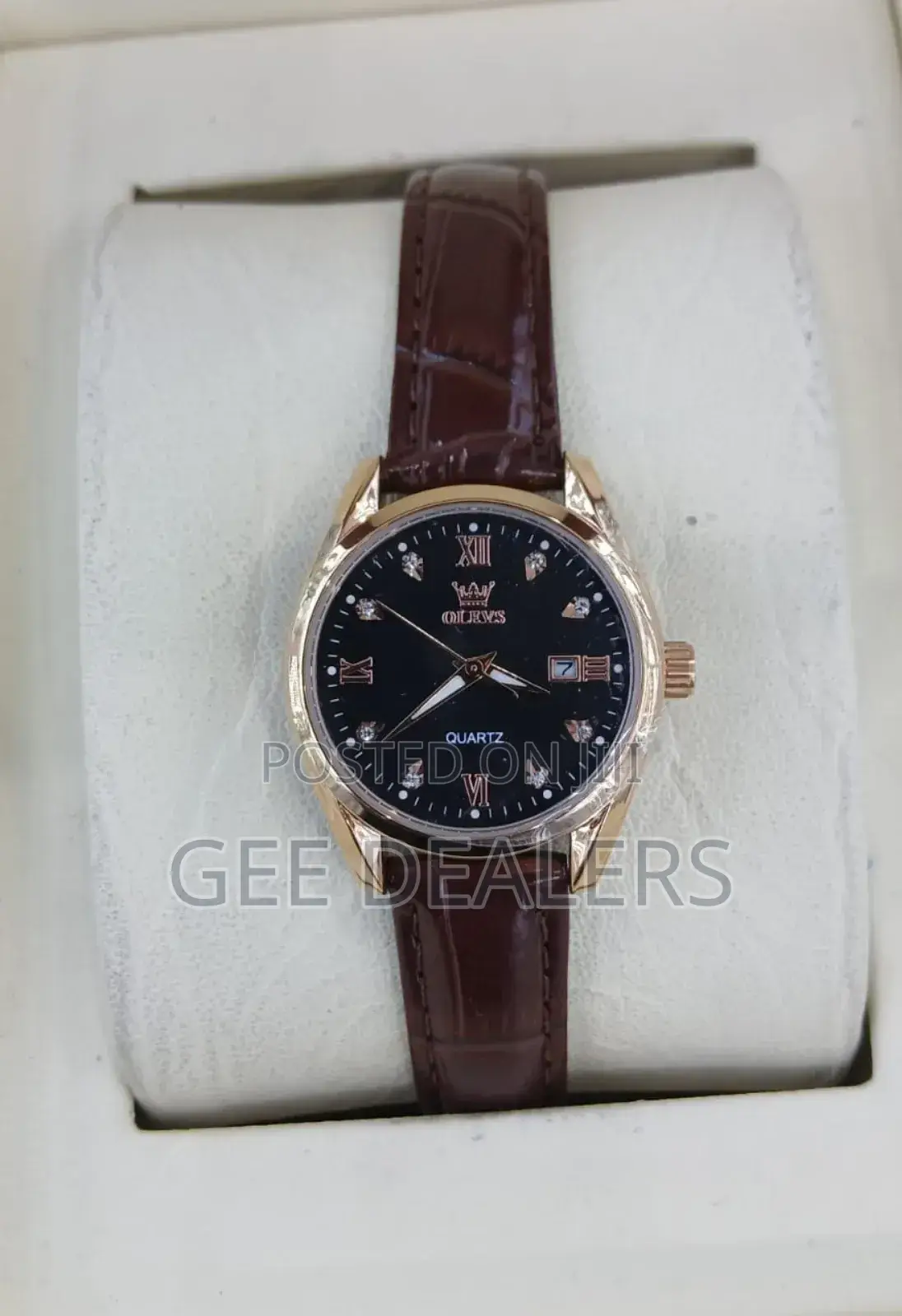 Olevs Ladies Watches, Leather Strap Wristwatch