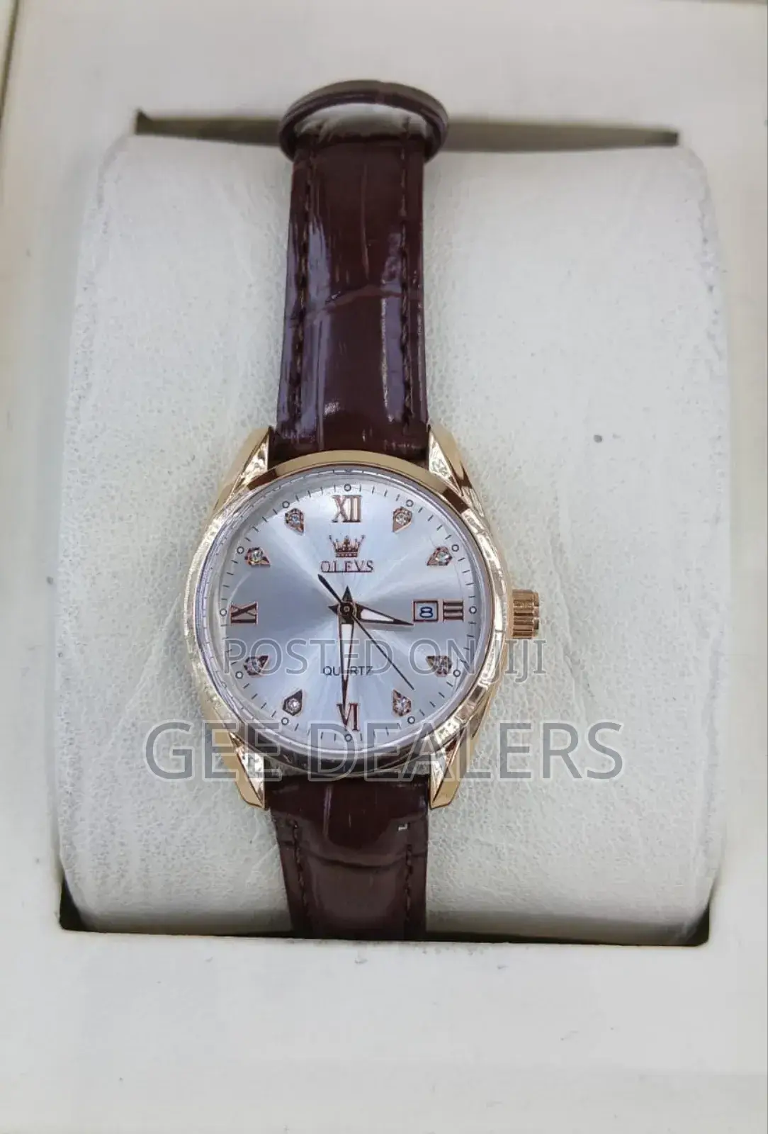 Olevs Ladies Watches, Leather Strap Wristwatch