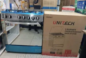 60*80 Unitech 5 Burner Freestanding Full Gas Cooker