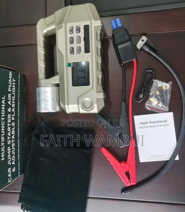 Quality High Power Digital Jump Starter Compressor and Adjustable Flas - main view