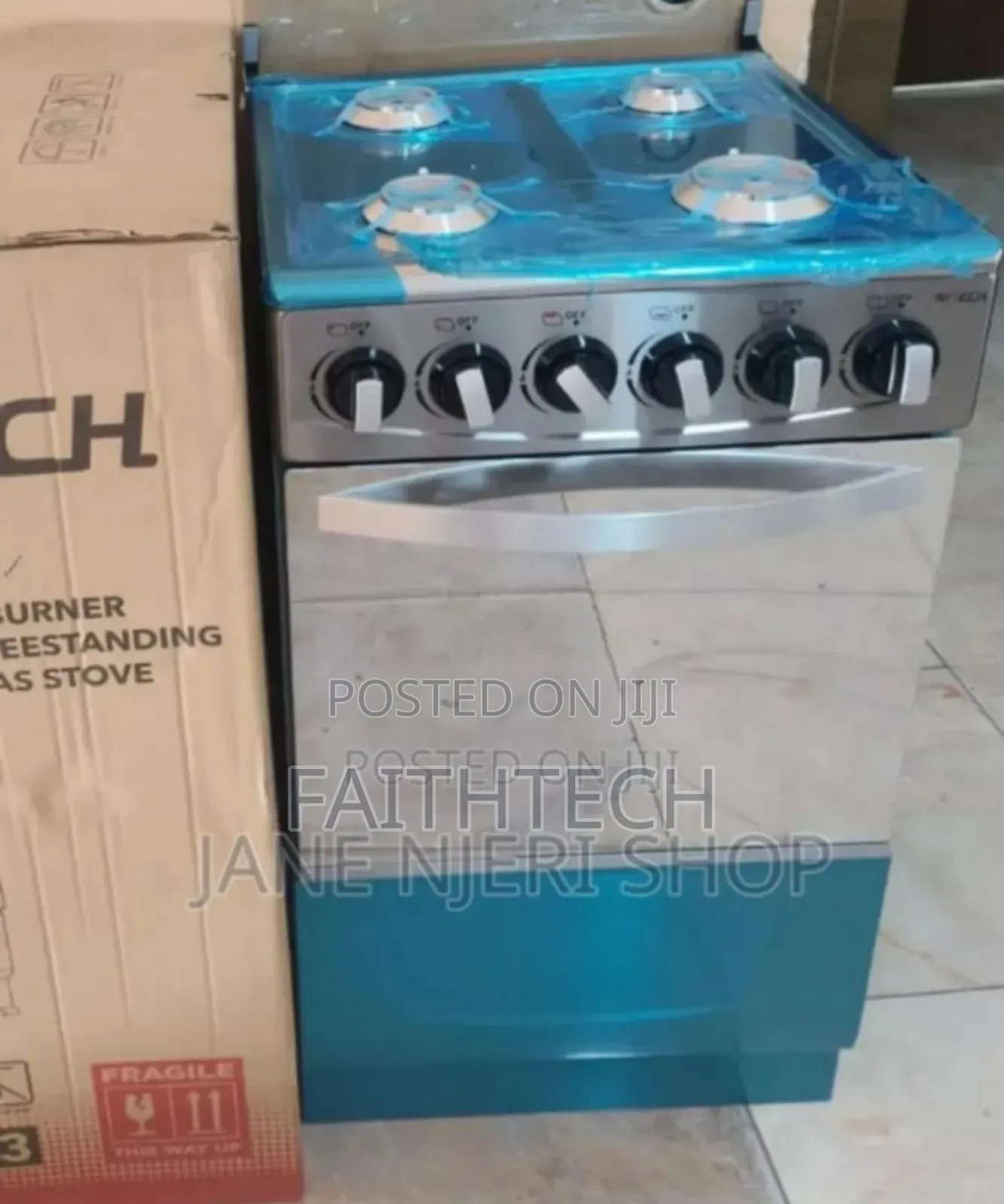 Silver 50*55 Unitech Full Gas Freestanding Jet Autoignition Cooker