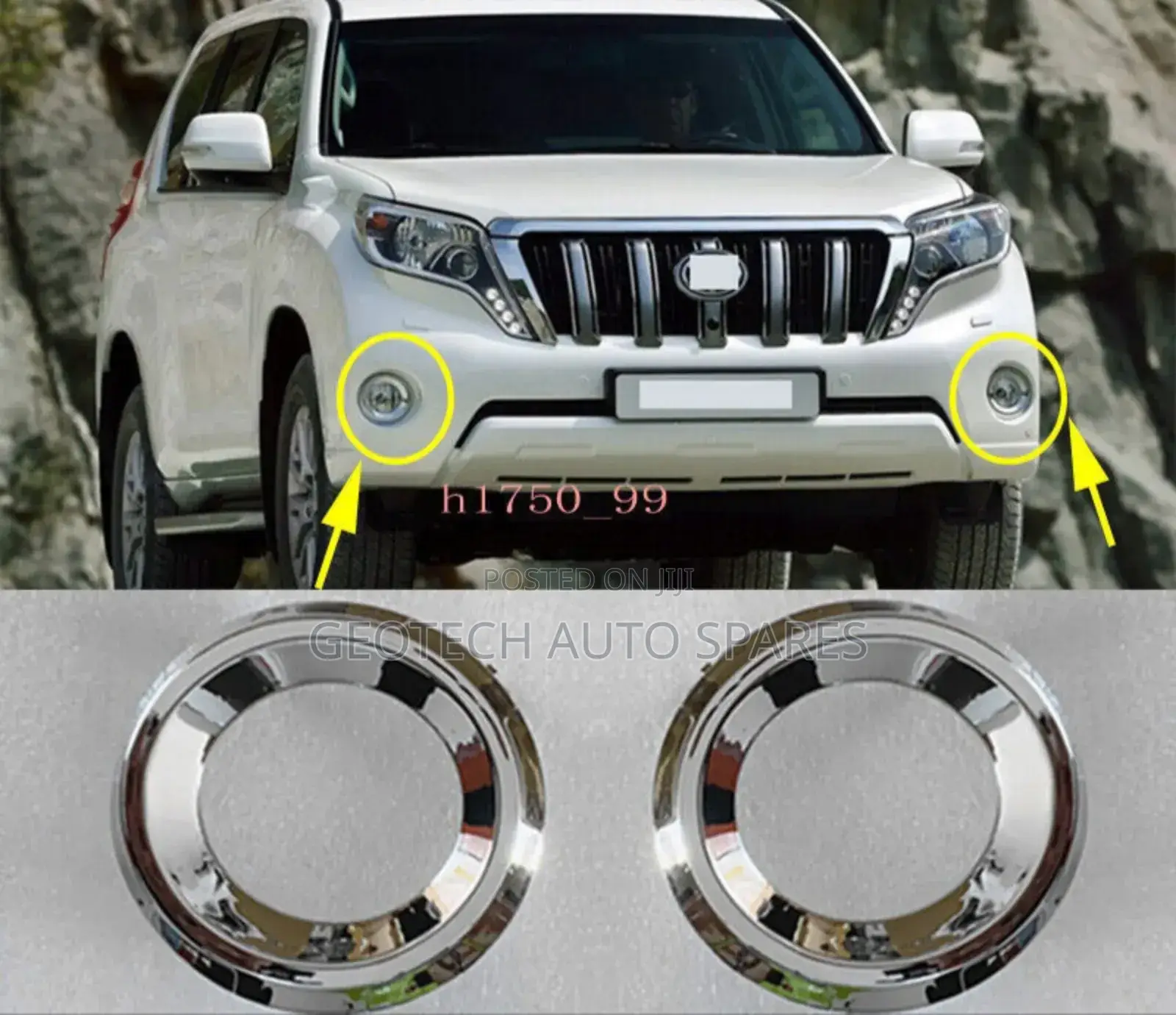 Prado Fj 150 Chrome Foglight Covers