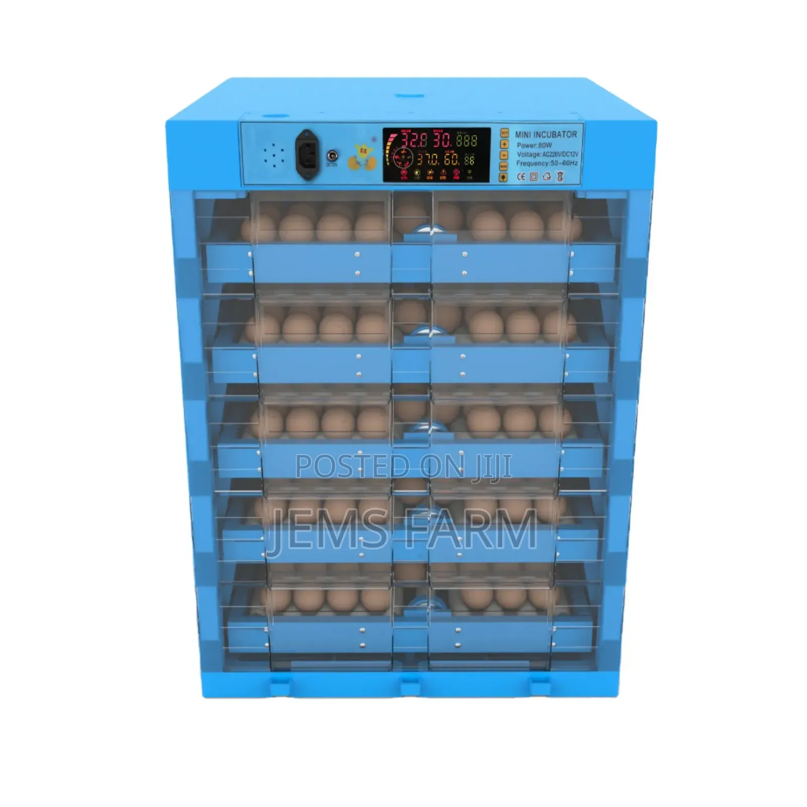 Fully Automatic 320 Eggs Ac/Dc Incubator