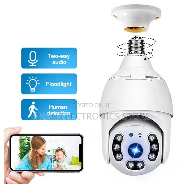 Bulb Camera Wireless PTZ Eq8 4g Camera Bulb (Uses Simcard)