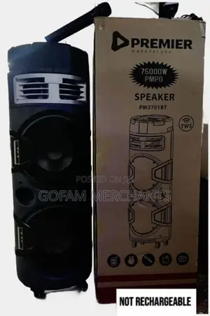 Premier 75000w Powerful Speaker With Bluetooth, Wheel, Microphone, Fm