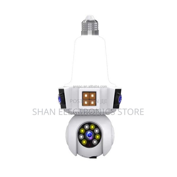 3 Lenses CCTV 360 Degree Rotating Wireless Bulb Camera - 3mp