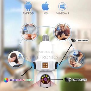 Panoramic V380 Wireless Bulb Camera E33 3lens Wifi Camera - main view