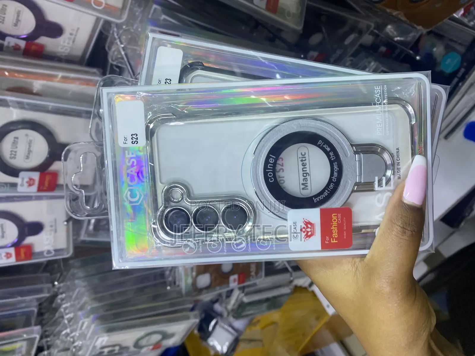 Ekoko Samsung Galaxy S23 360 Rotatable Magsafe Clear Case