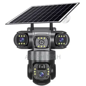 New Arrival V380 Pro Solar Camera 4g Sim Card 3 Lens 3 Screens CCTV