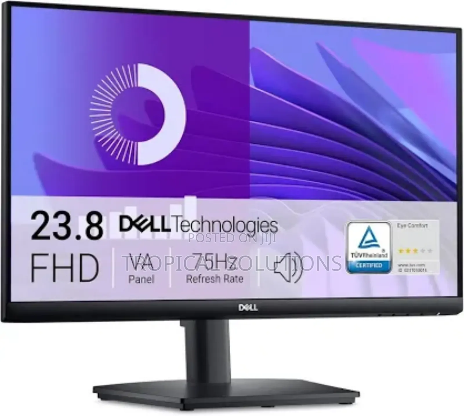 Dell E2425hs 23.8" FHD Monitor Integrated Speakers, Height/Tilt