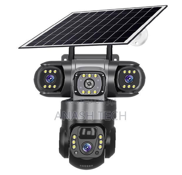 Recomended Triple Lens Triple Screen Wifi/4g Solar CCTV Camera Outdoor