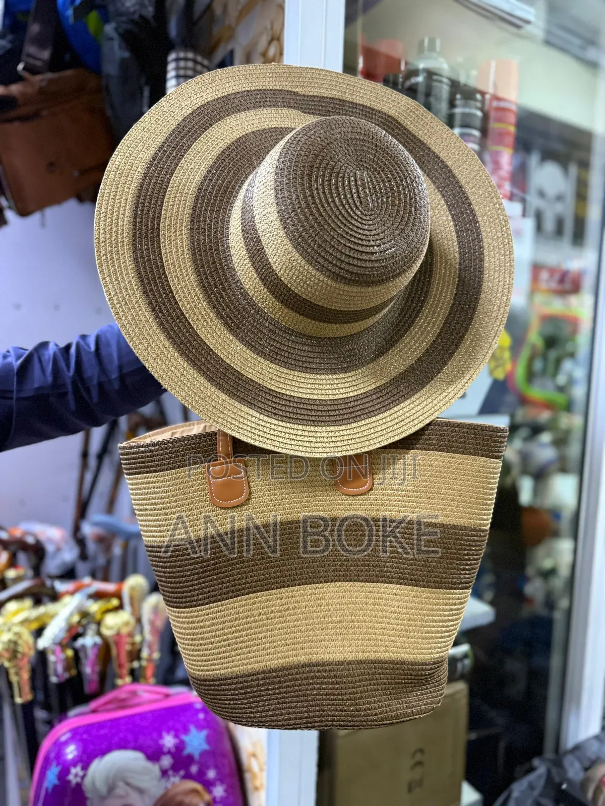 Straw Bags on Offer 
Comes With a Matching Hat.