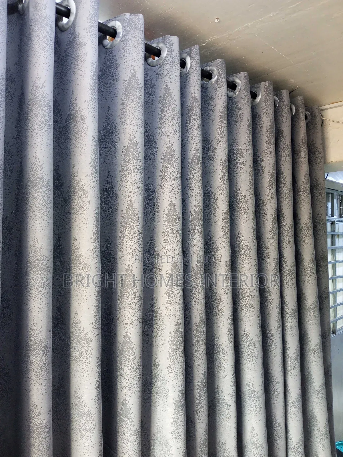 Double Sided Curtain Light Grey Outer Side Dark Grey Inner Side