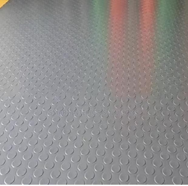 Grey Rubber Coin Carpet