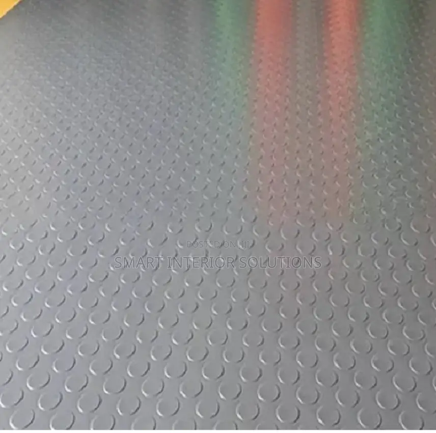 Grey Rubber Coin Carpet