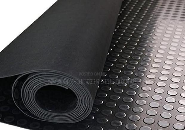 Black Rubber Coin Carpet - main view