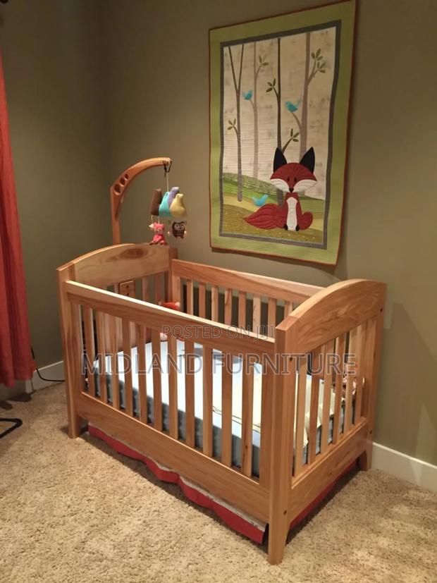 Wooden Baby Cot / Baby Crib With Adjustable Base - main view