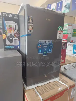 Mika Fridge, Single Door Defrost, 92l, Dark Silver