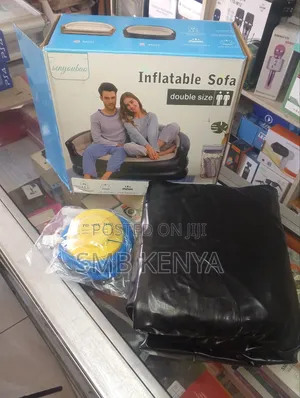 Inflatable 2 Seatercouch Blow Up Airsofa With Comfort Flocked Surface