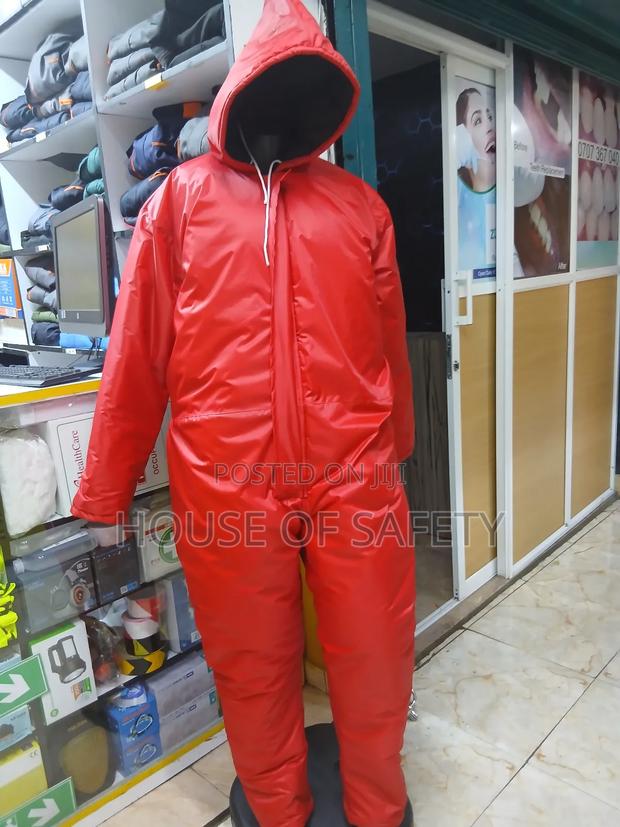 Pvc Red Overall Padded For Warmth - thumbnail 3
