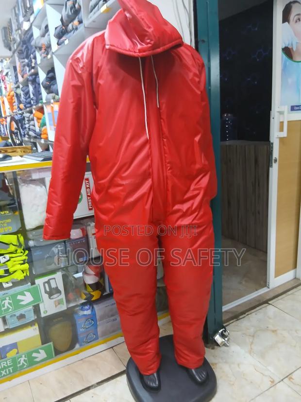 Pvc Red Overall Padded For Warmth - thumbnail 4