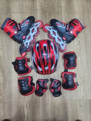 Full Set Adjustable Roller Skates With Protective Gears