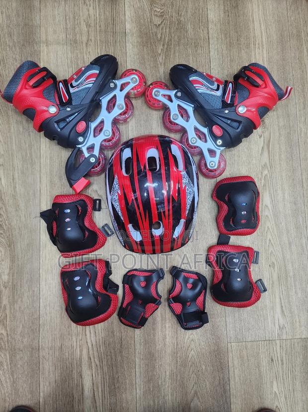 Full Set Adjustable Roller Skates With Protective Gears - thumbnail 2