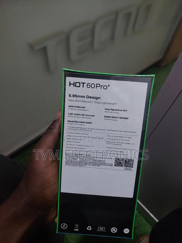New Infinix Hot 60 Pro+ 128 GB Black - thumbnail 2