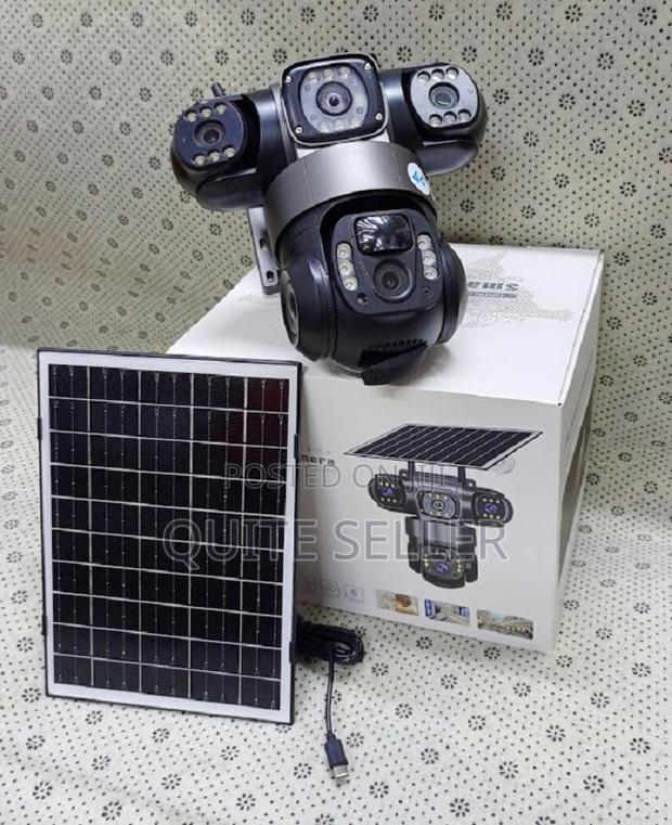 Solar Light Triple-Lens 4g Solar CCTV Surveillance Cam Tripple Lens