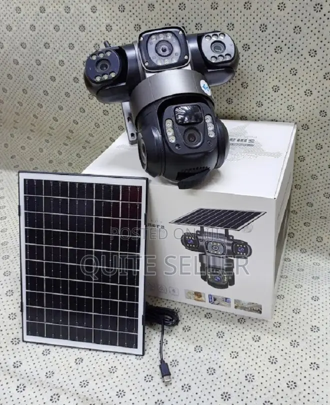 Solar Light Triple-Lens 4g Solar CCTV Surveillance Cam Tripple Lens