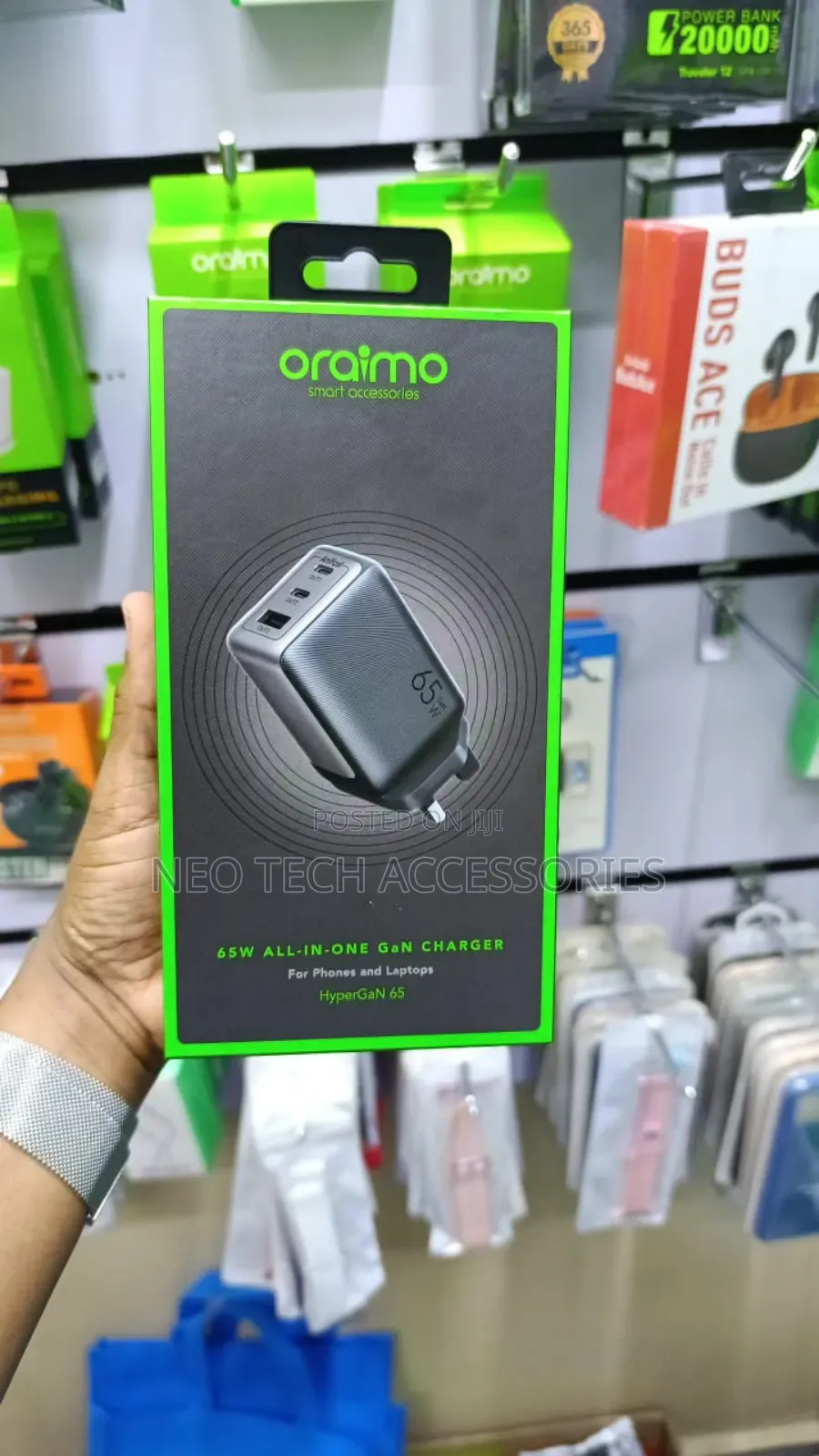 Oraimo Hypergan 65 65w Gan Wall Charger Kit With 100w Cc Cable