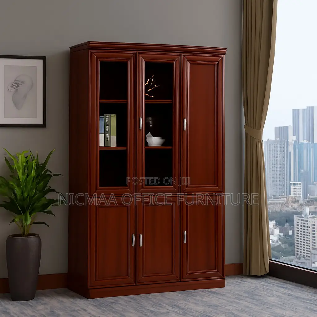 3-Door Secure Storage With Elegant Visibility Cabinet