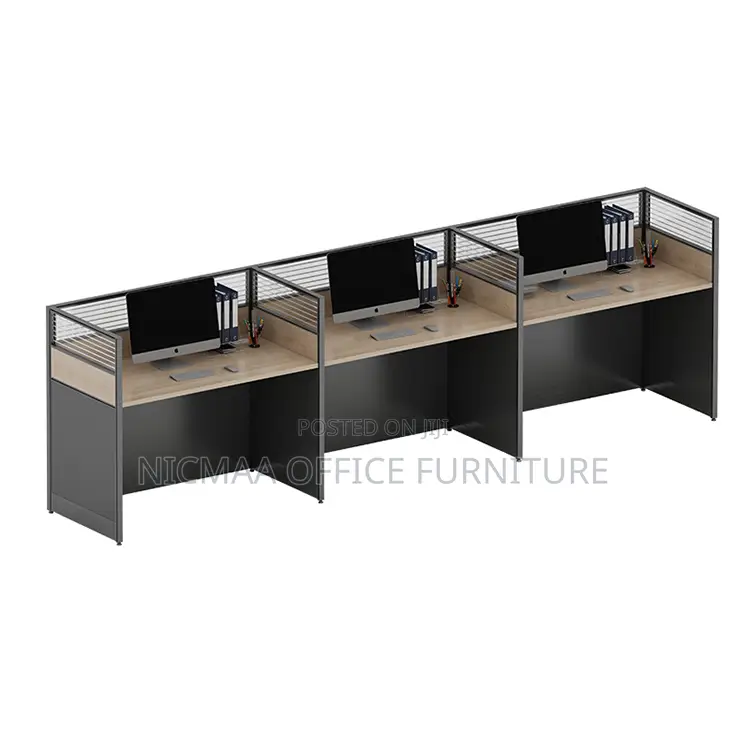 3-Person Organized, Efficient Ready for Action Workstation