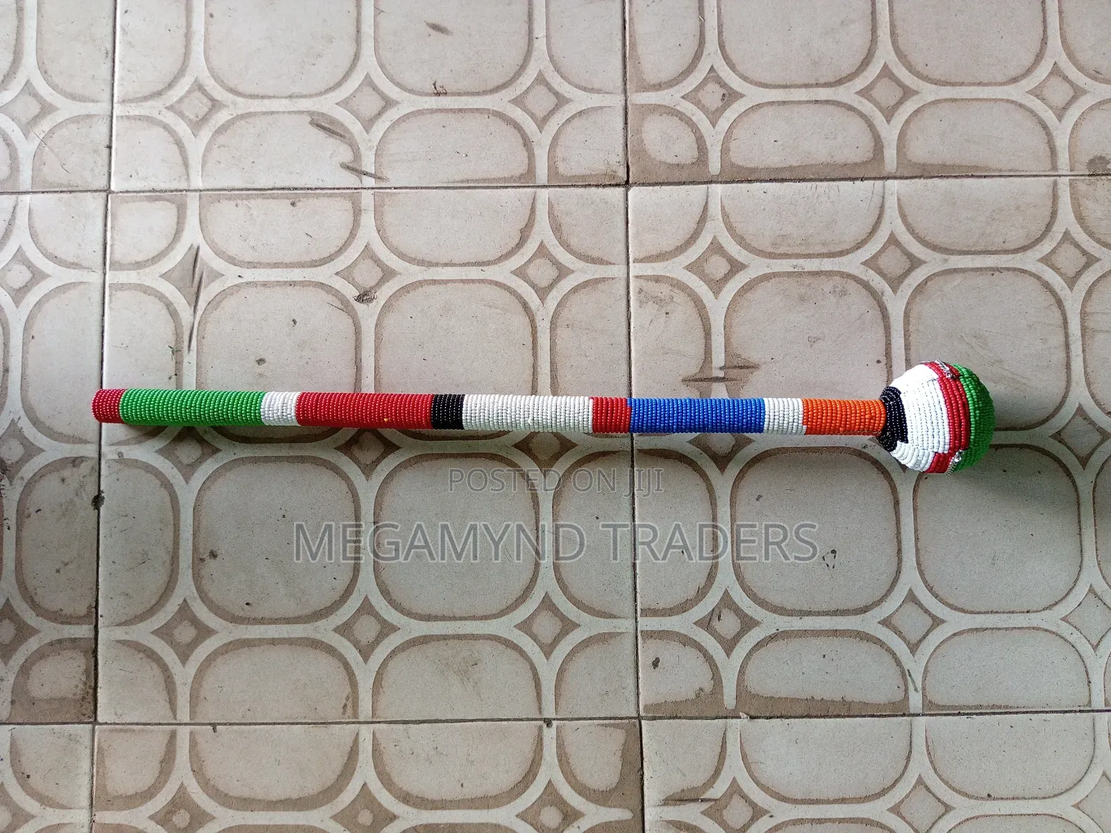 Beaded Maasai Rungu / Traditional Wooden Rungu