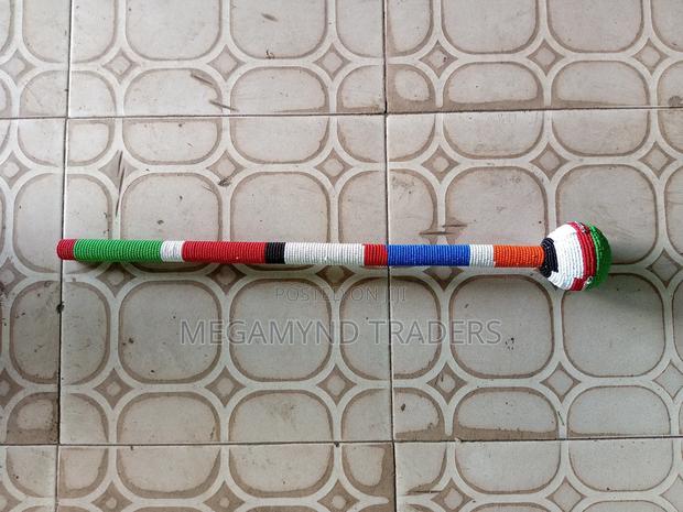 Beaded Maasai Rungu / Traditional Wooden Rungu - thumbnail 2