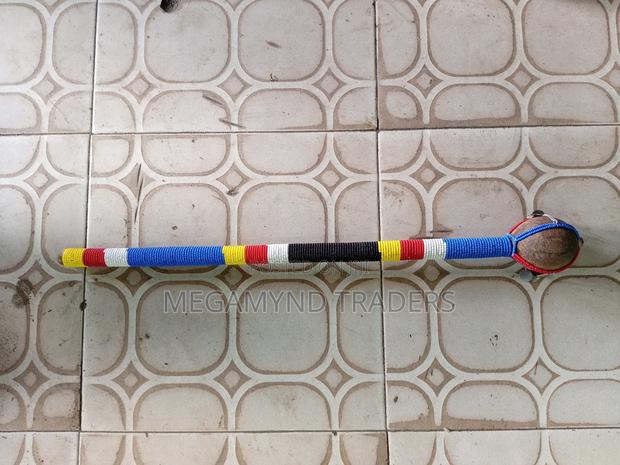 Beaded Maasai Rungu / Traditional Wooden Rungu - thumbnail 3