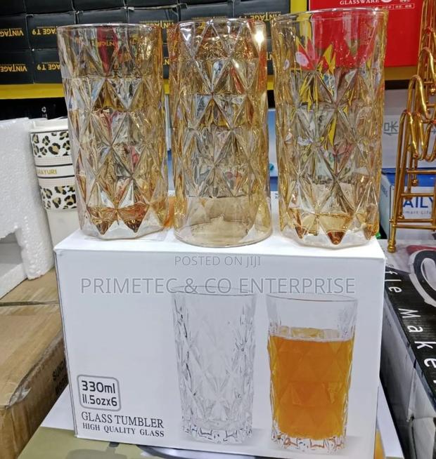 6 Pc Glasses Gold - main view