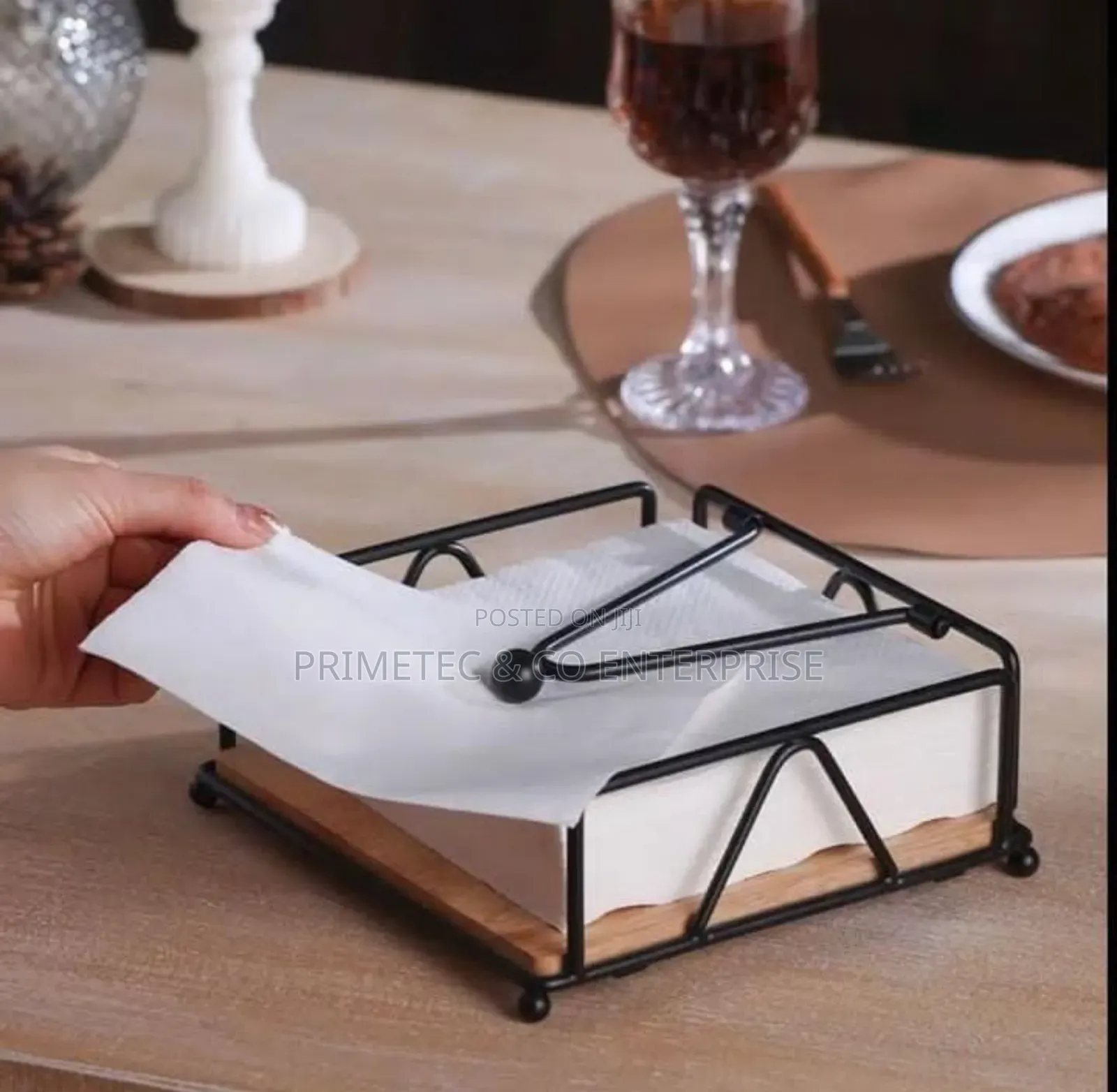 Napkin Salvet Holder 
Colour Black