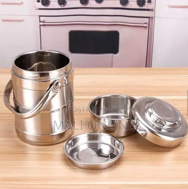 1.2l Stainless Steel Thermal Lunch Box – Double Layer Bento Food Flask