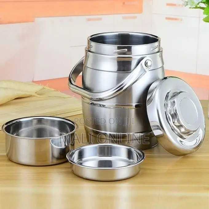 1.2l Stainless Steel Thermal Lunch Box – Double Layer Bento Food Flask
